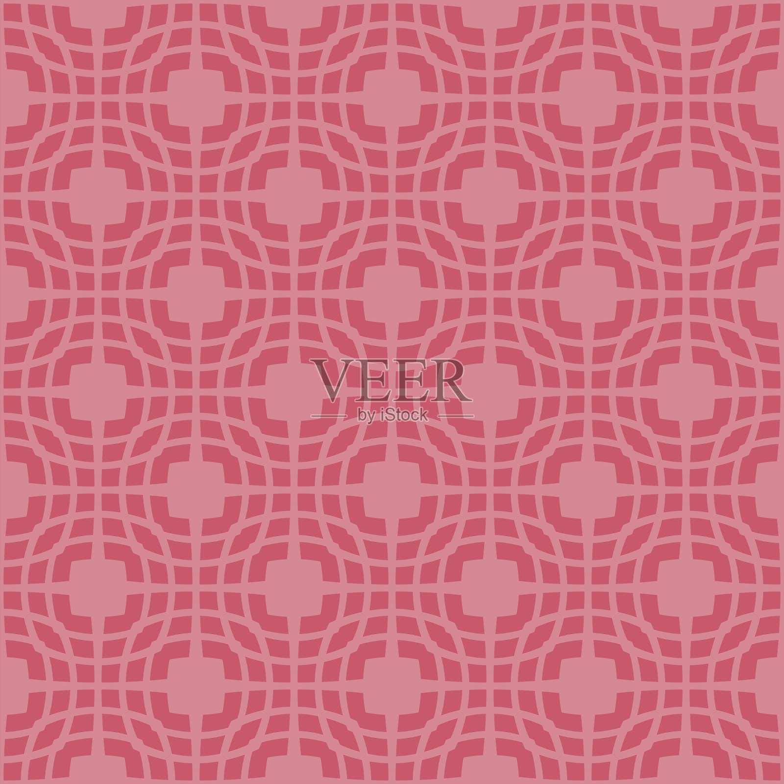 红色图案上的粉红色无缝背景插画图片素材