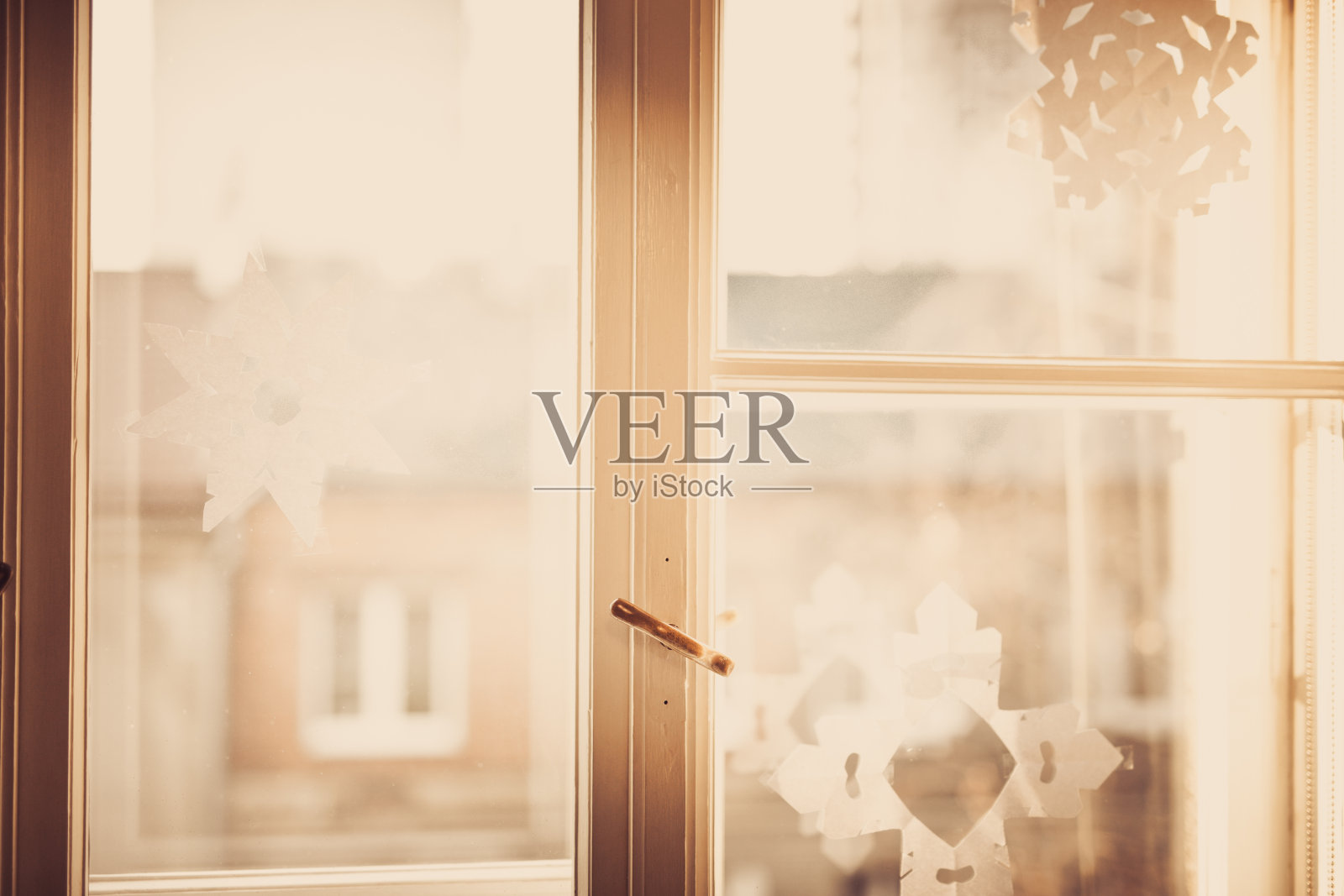 圣诞饰品和圣诞星圣诞节装饰照片摄影图片