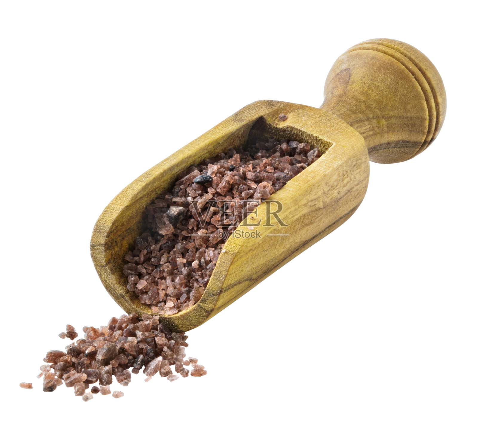 孤立的棕色盐勺照片摄影图片