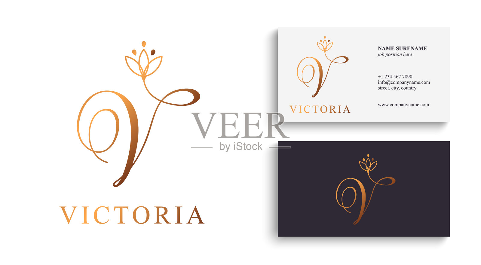 字母V符号模板。字母，精致的花卉设计。个人的象征。矢量设计。插画图片素材