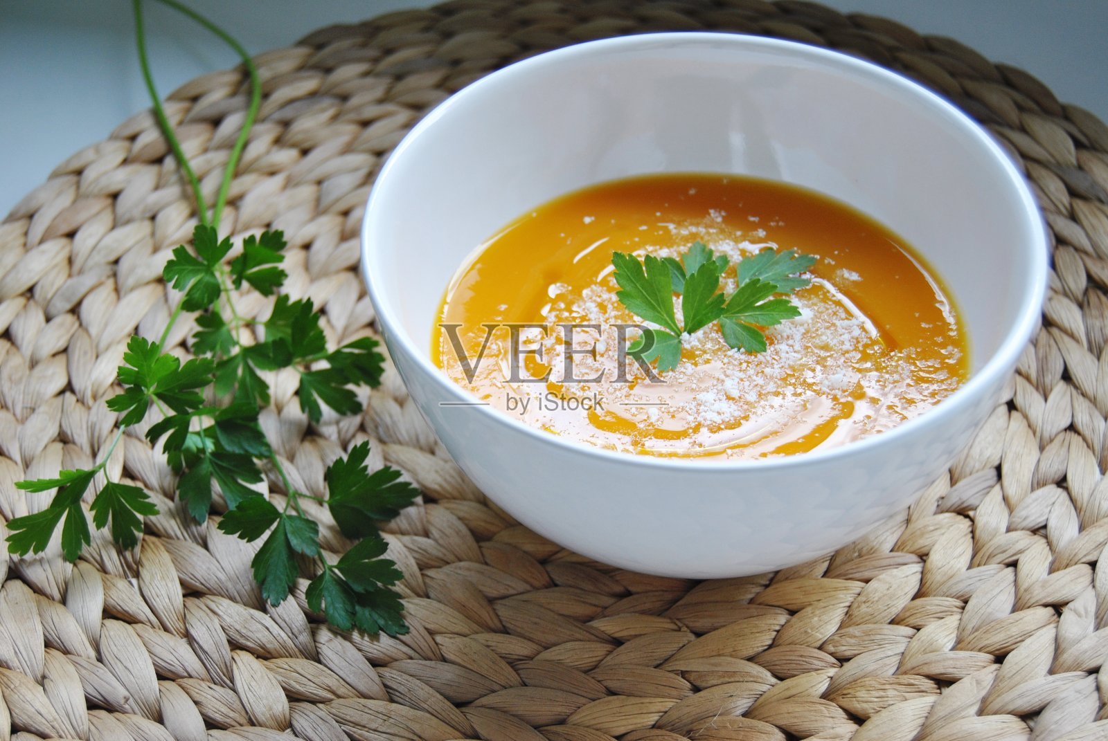 南瓜汤照片摄影图片