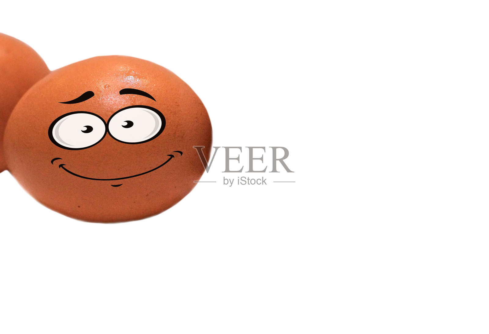 白色背景下的情感鸡蛋照片摄影图片