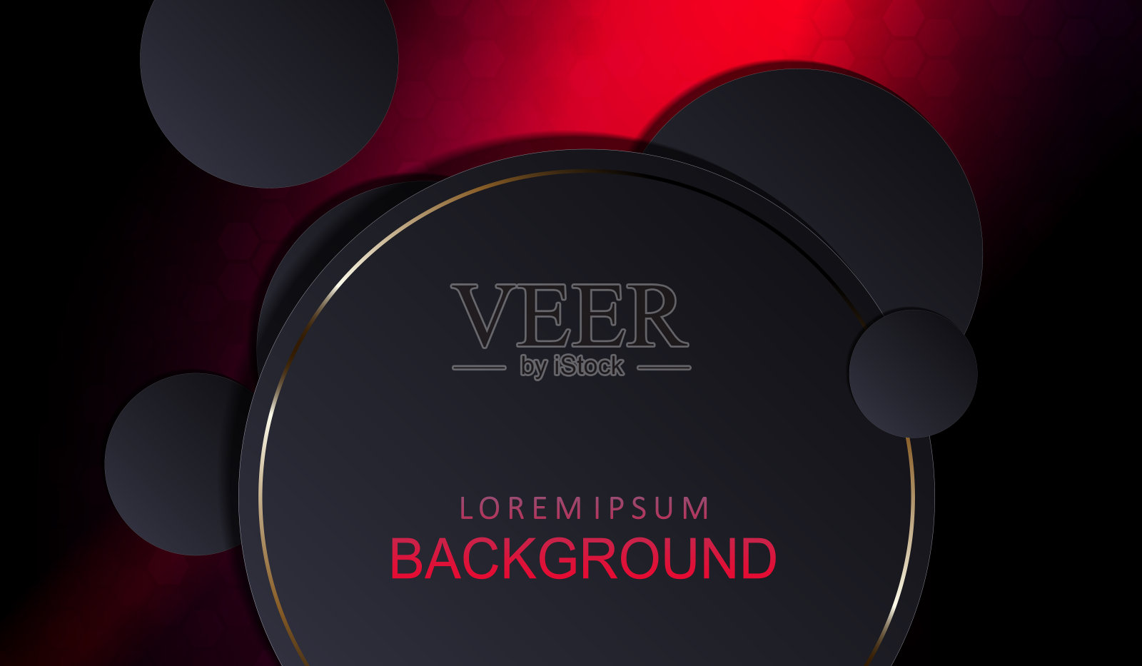 抽象设计采用渐变红色、灰色的圆形框架插画图片素材