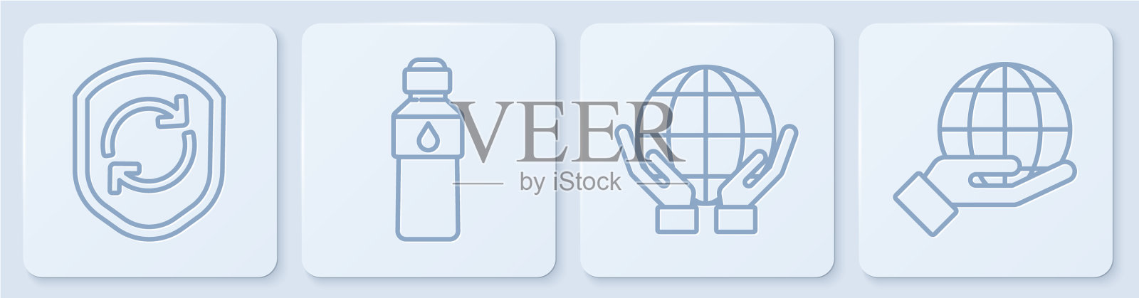 盾手内设行循环符号图标素材