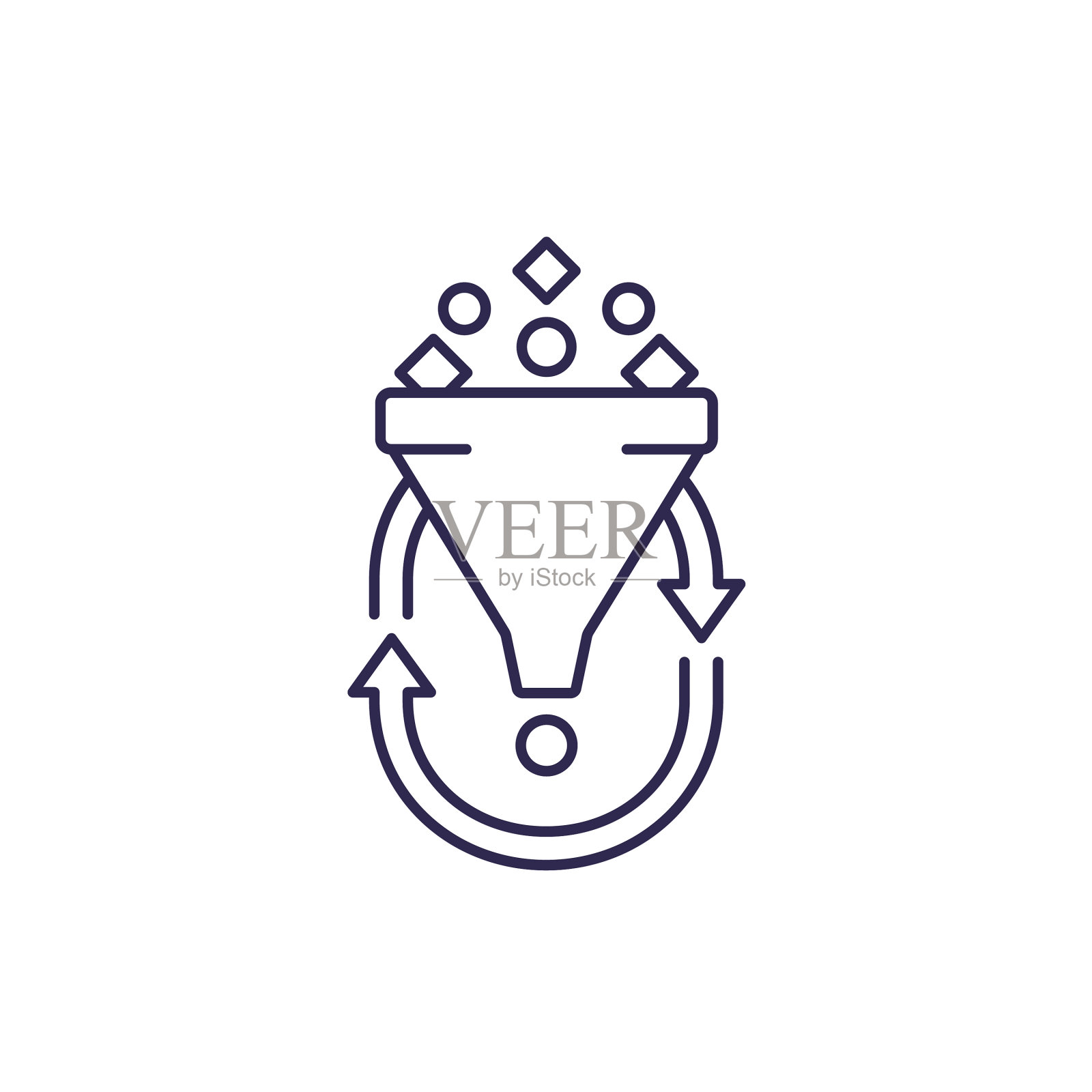 过滤线图标上的白色图标素材