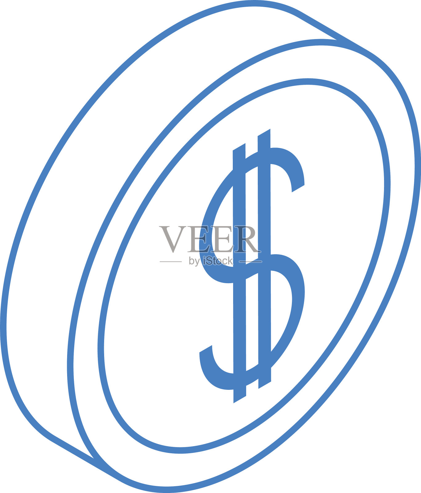 等距货币隔离金币现金货币设计元素图片