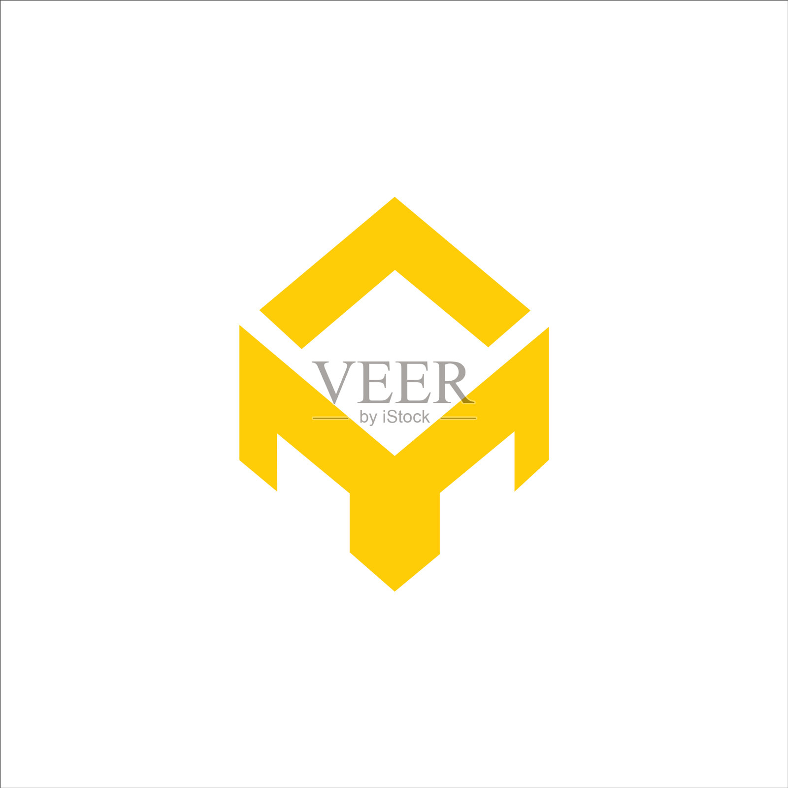 首字母mv或虚拟机logo设计模板图标素材