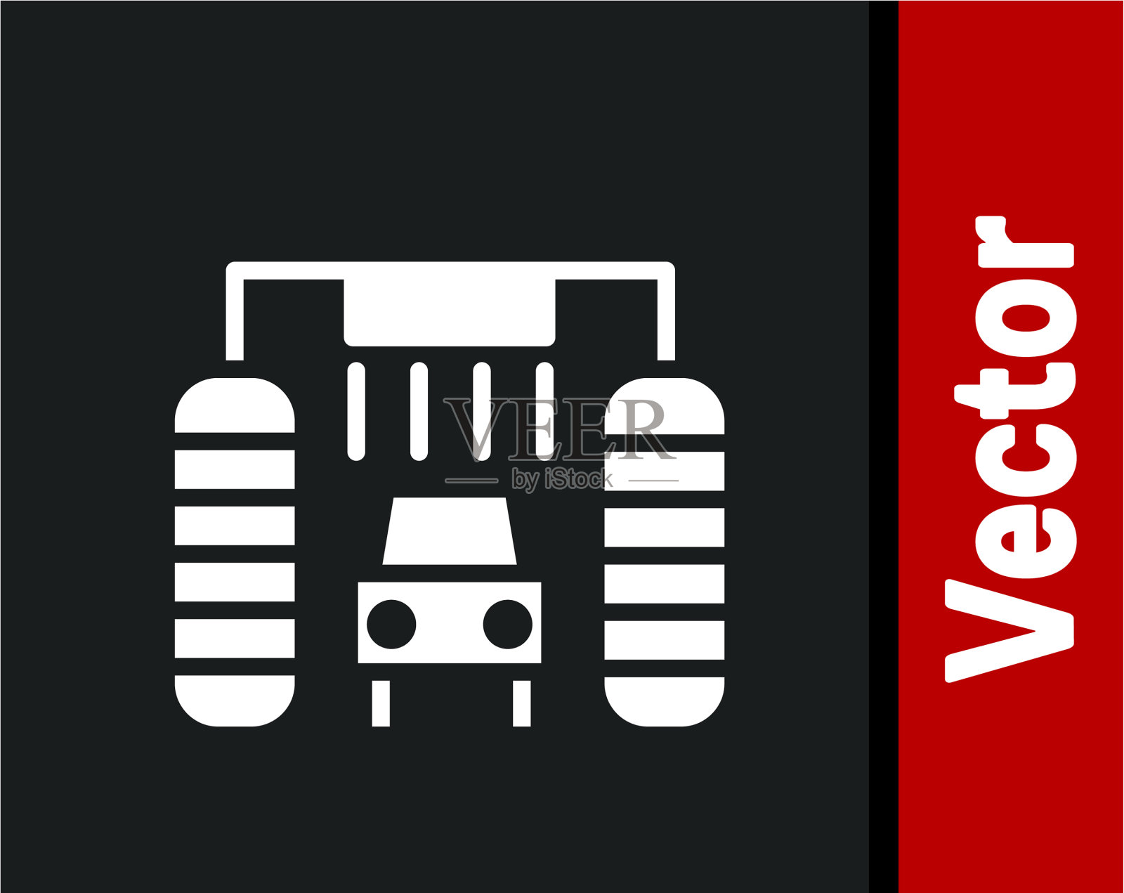 白色洗车图标孤立在黑色背景图标素材