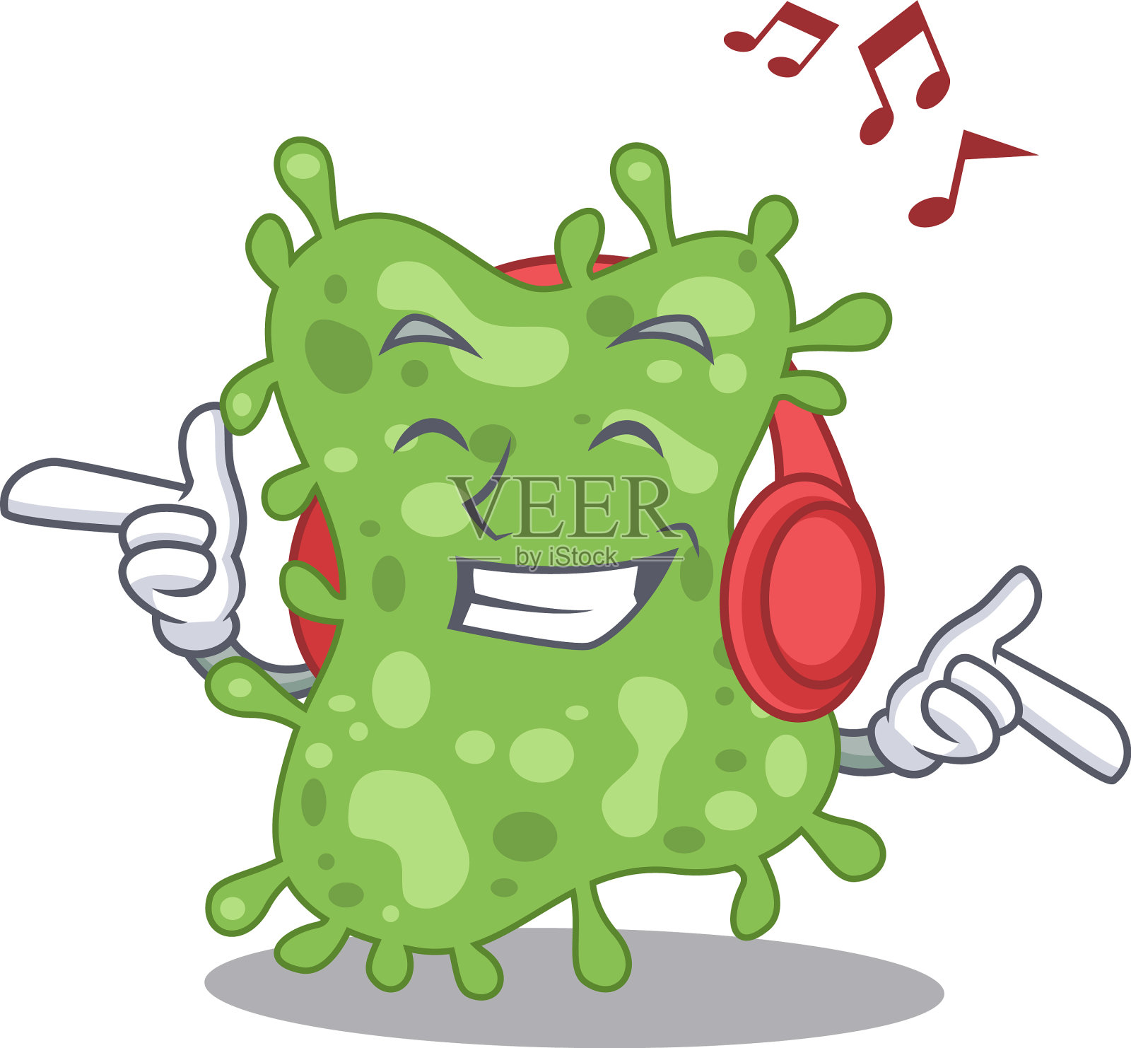 卡通肠炎沙门氏菌设计理念设计元素图片