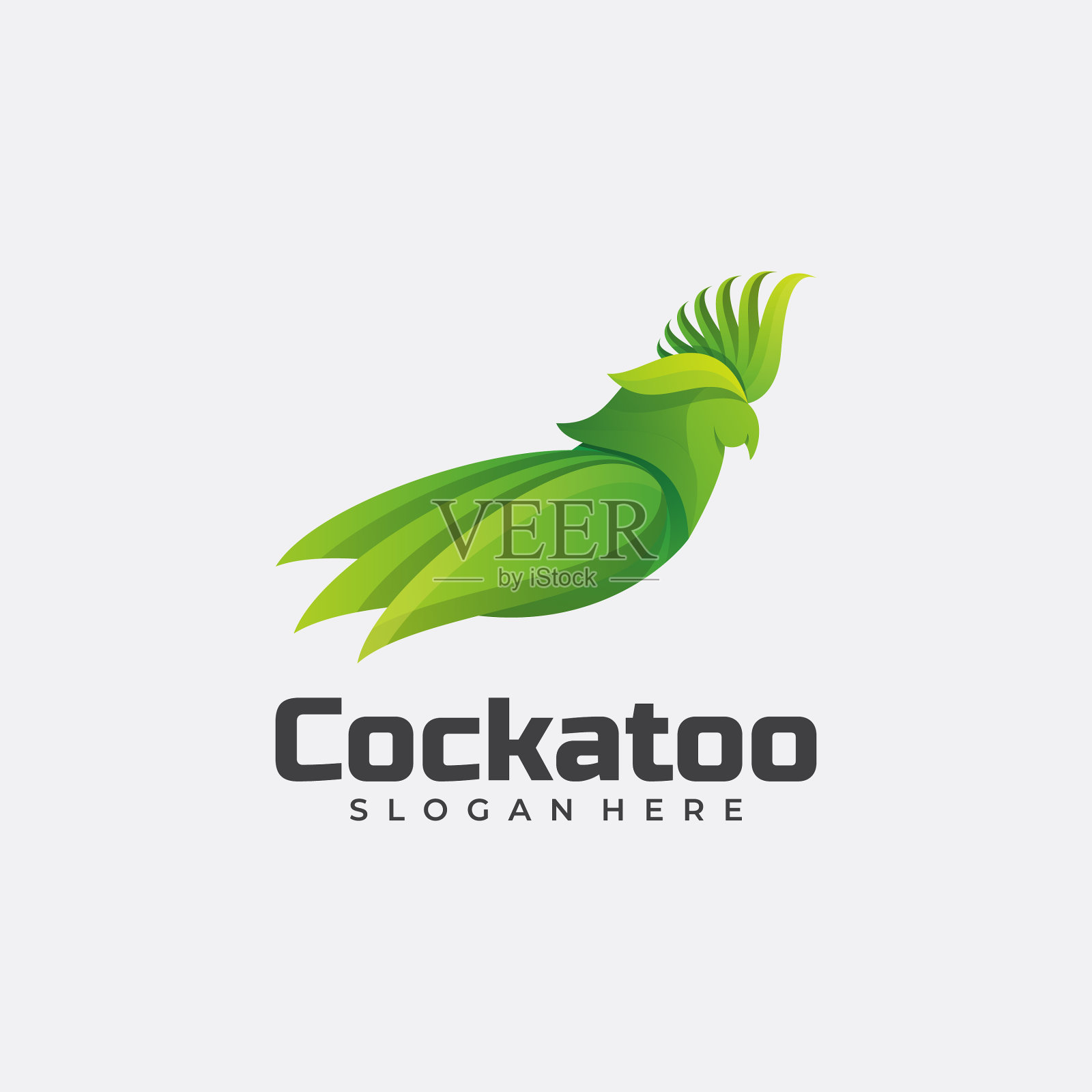 徽标鹦鹉色彩渐变风格插画图片素材