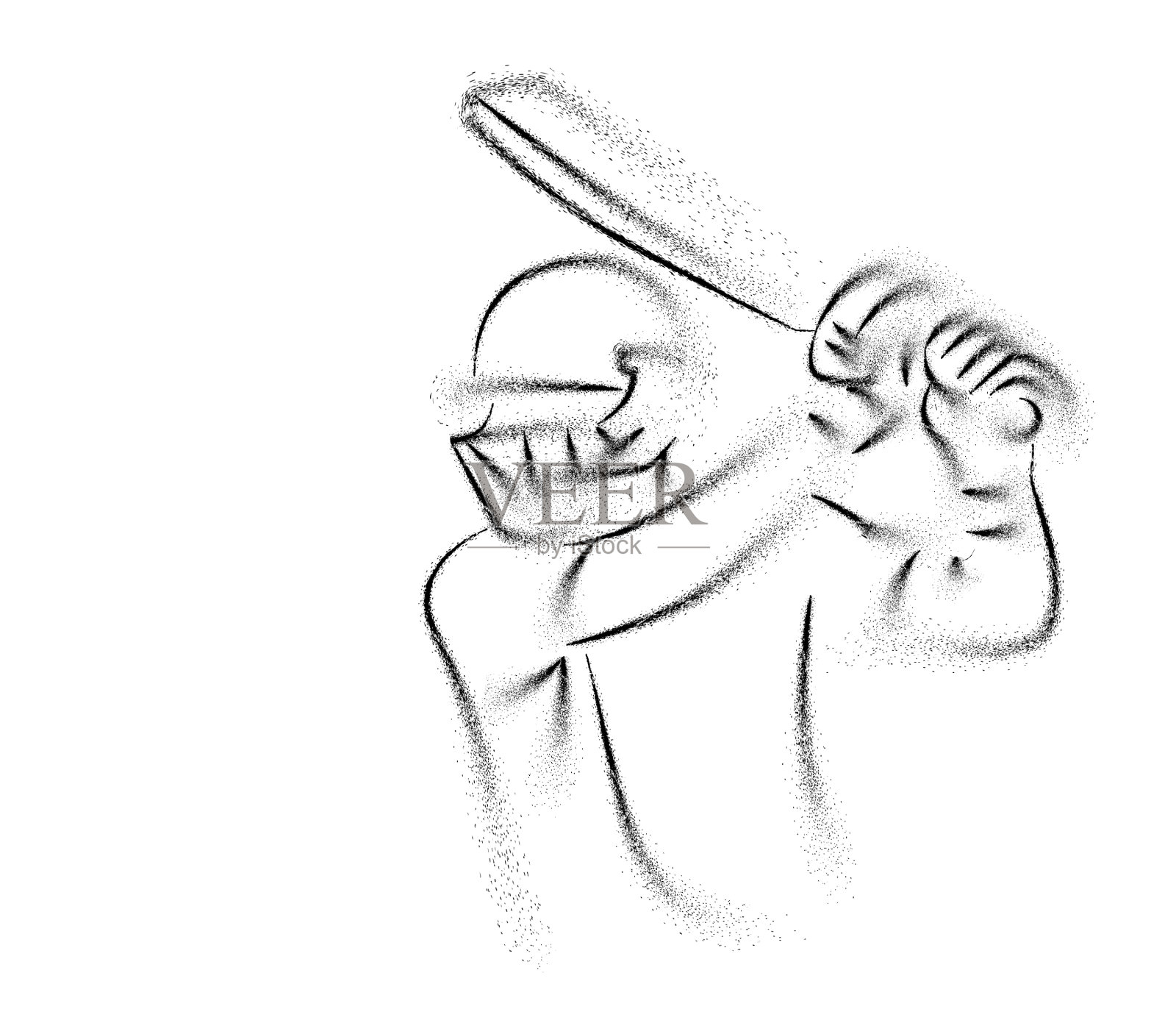 概念击球手打板球锦标赛设计模板素材