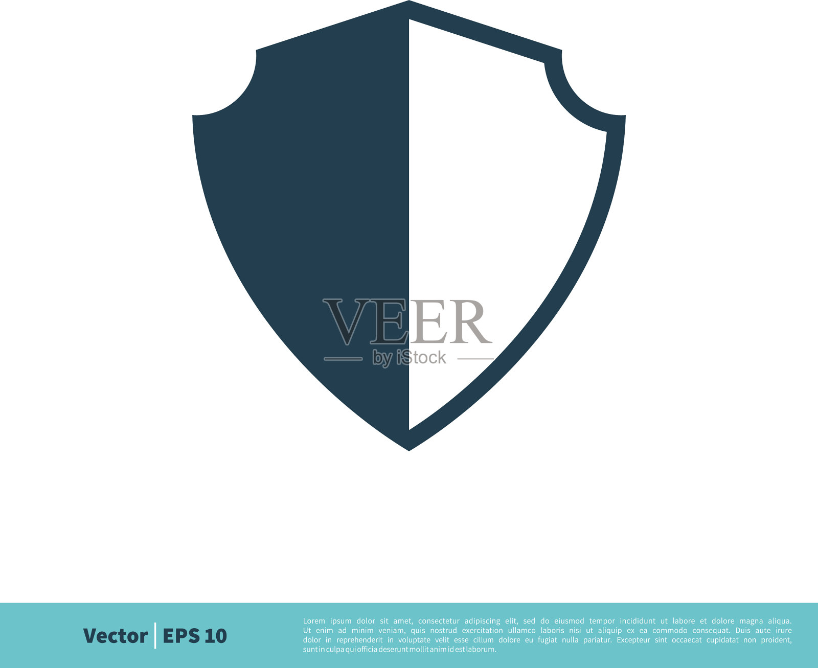 盾防图标标识模板设计eps 10设计模板素材