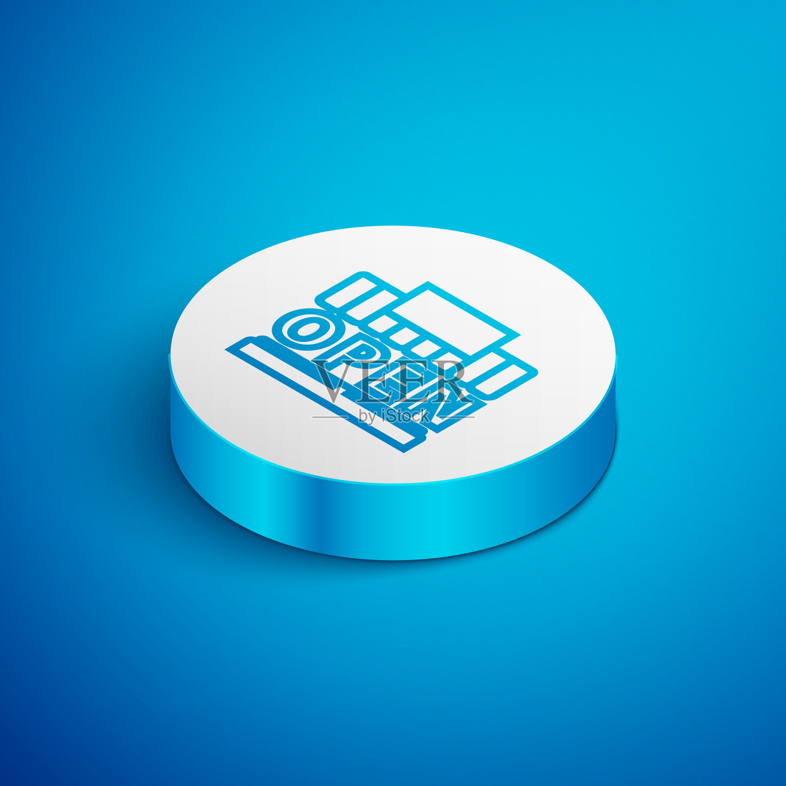 等距线购物大楼或市场商店插画图片素材