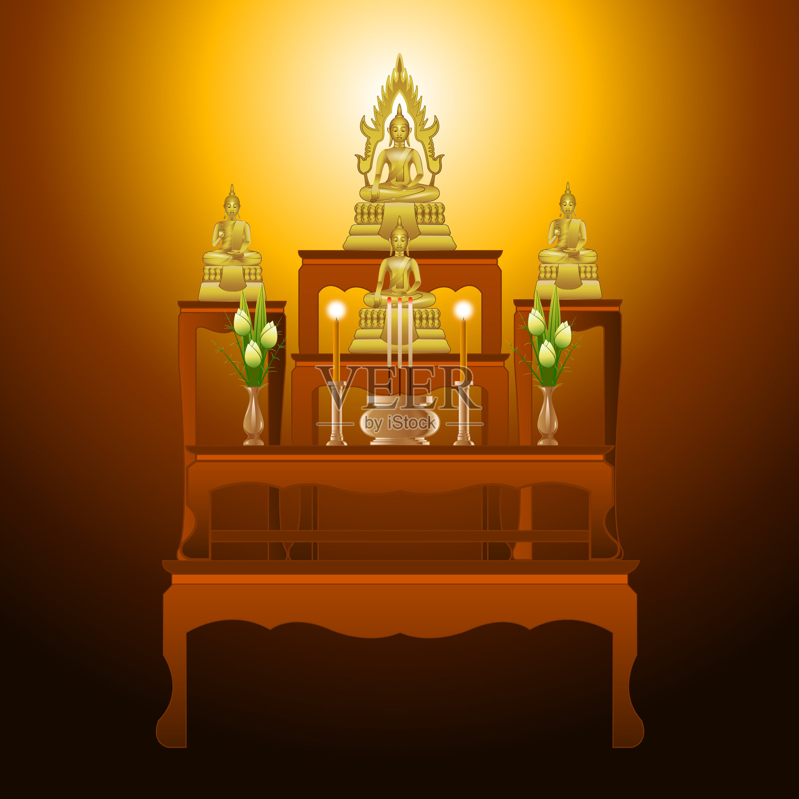 设置祭坛表类型五表在梯度插画图片素材