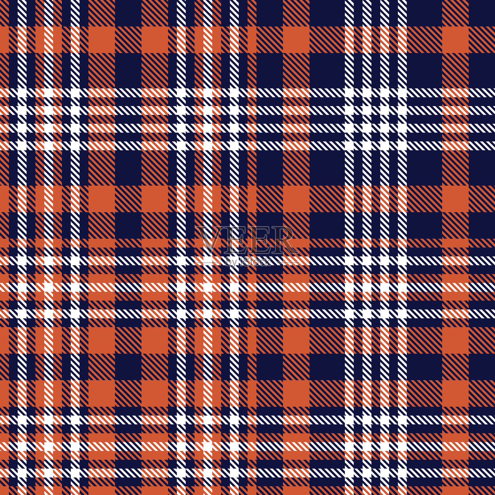 橙色格伦格纹无缝图案插画图片素材
