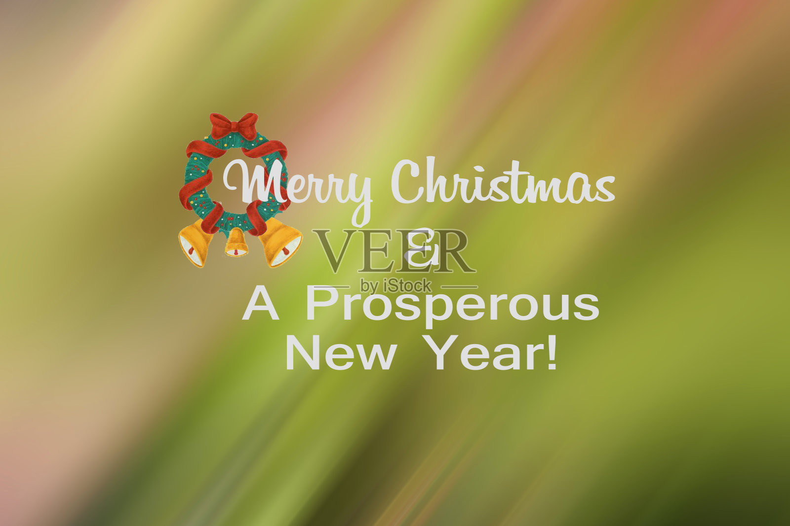 圣诞快乐和一个繁荣的新年贺卡和问候模糊插图抽象背景。设计模板素材