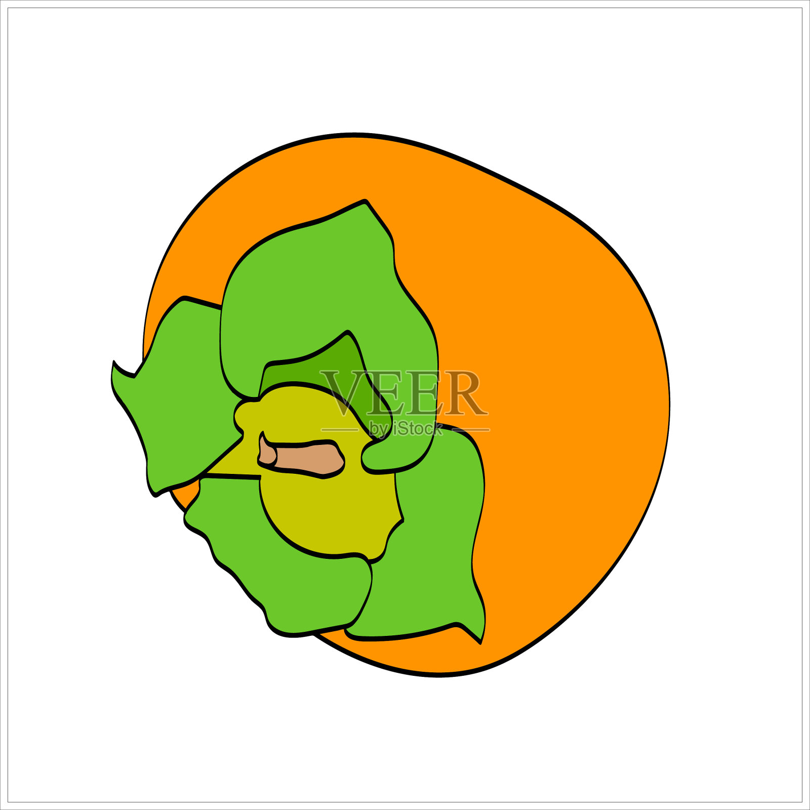 柿子。元素。模式插画图片素材