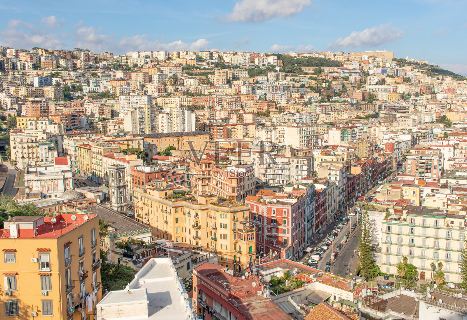 美丽的那不勒斯老城，意大利照片摄影图片