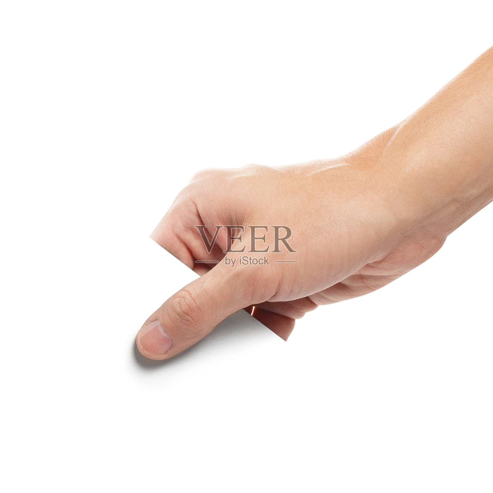 手里拿着白色的模板照片摄影图片