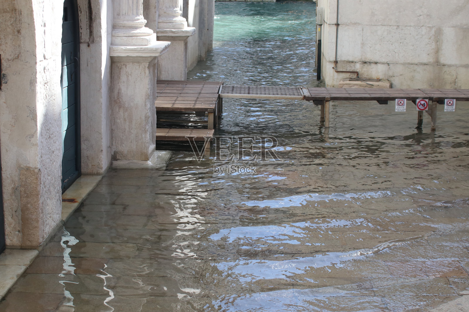 威尼斯洪水照片摄影图片