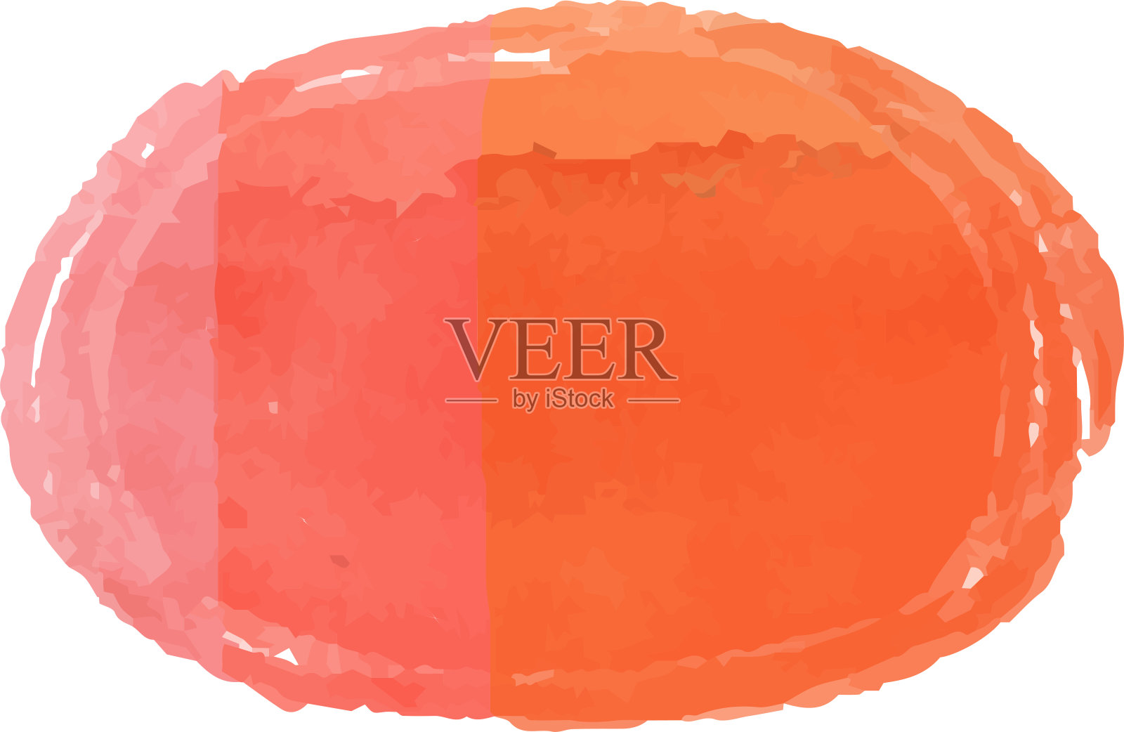 水平圆形框架与温暖的水彩纹理插画图片素材