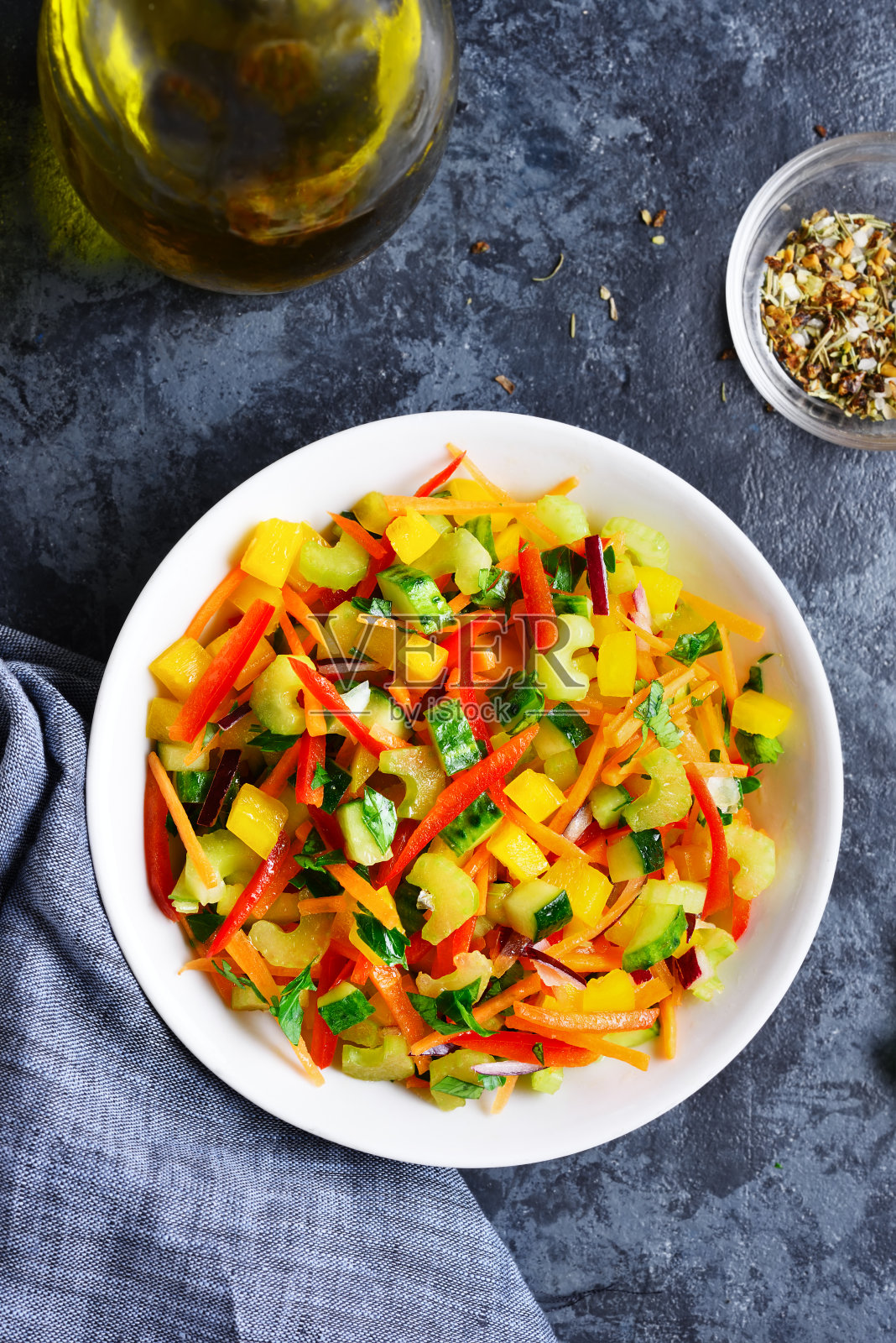 青椒蔬菜沙拉照片摄影图片