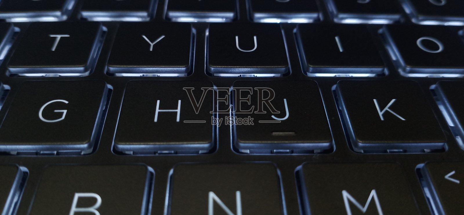 灰色笔记本键盘有背光照片摄影图片