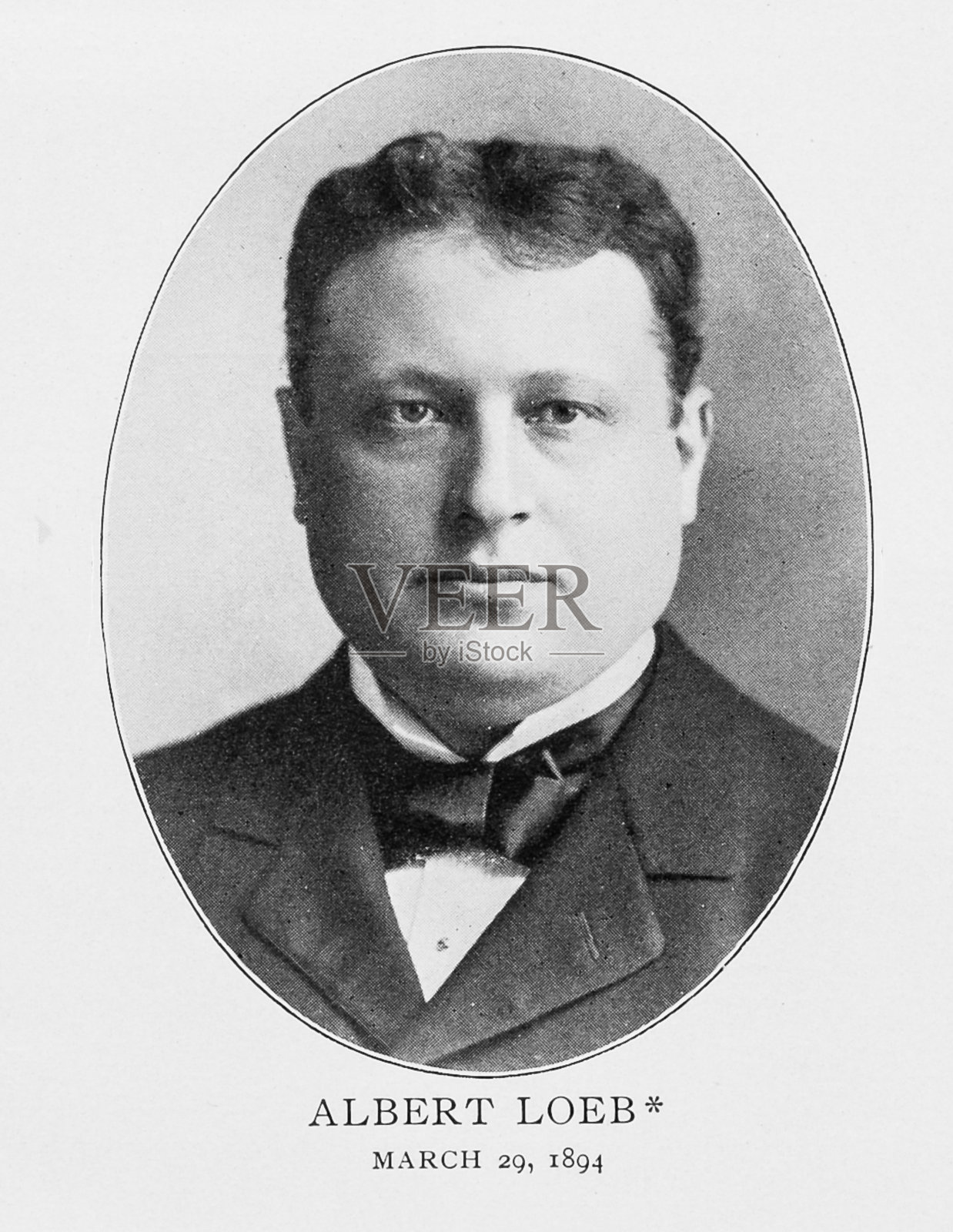 19世纪纽约证券交易所的重要人物肖像:阿尔伯特·勒布照片摄影图片