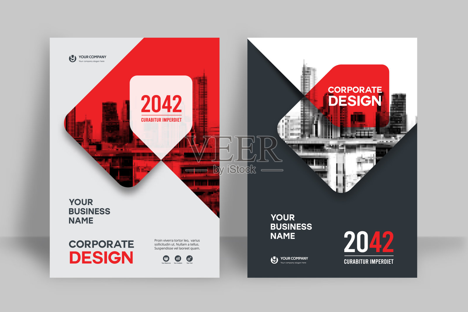 企业书籍封面设计模板A4设计模板素材