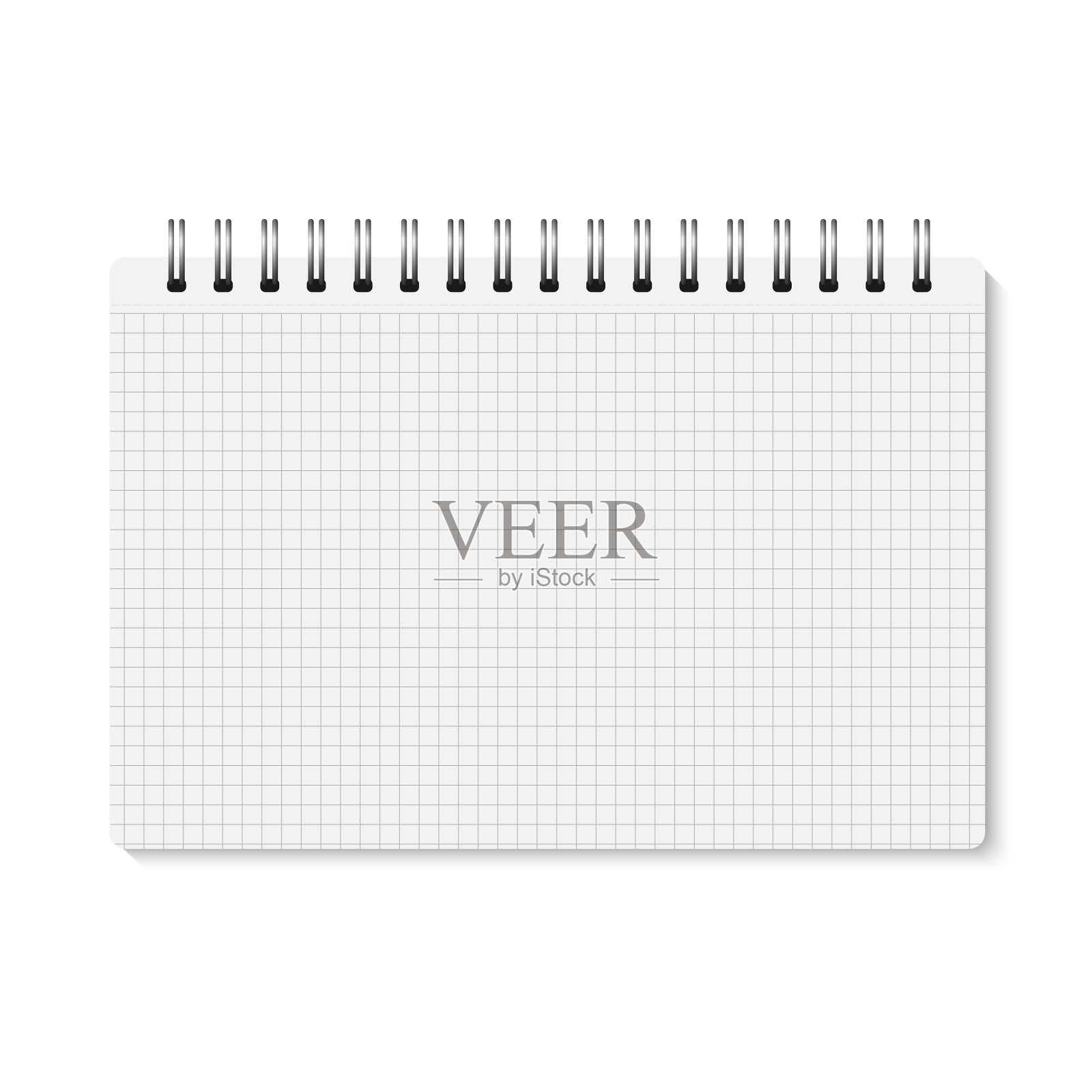 白色现实闭合螺旋装订笔记本设计元素图片