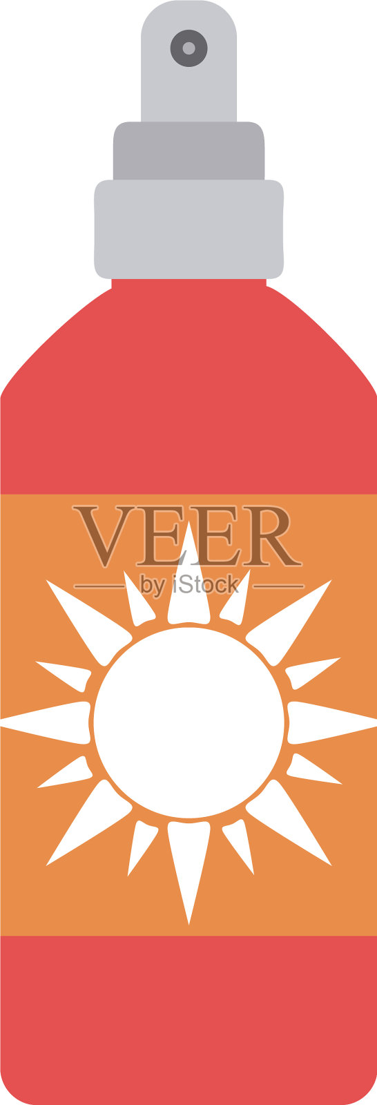 夏季旅游和假期防晒化妆品设计元素图片