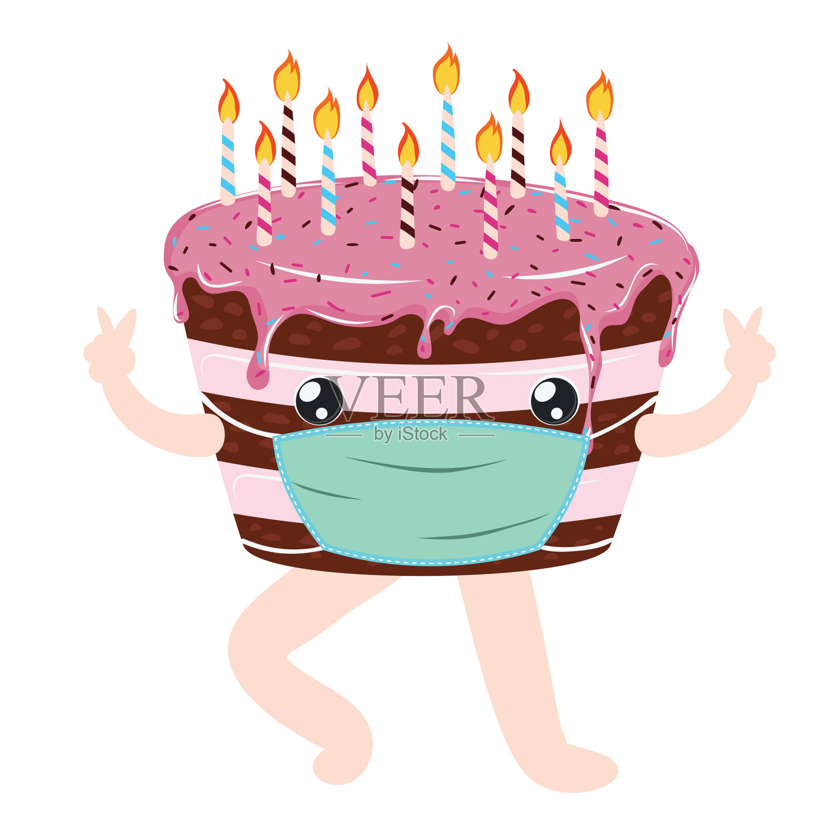 检疫生日巧克力蛋糕设计元素图片