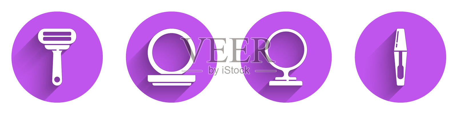 用镜子装上剃须粉图标素材