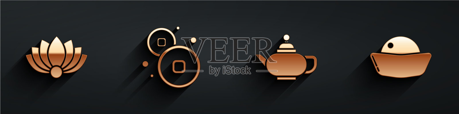 集荷花人民币为中国货币图标素材