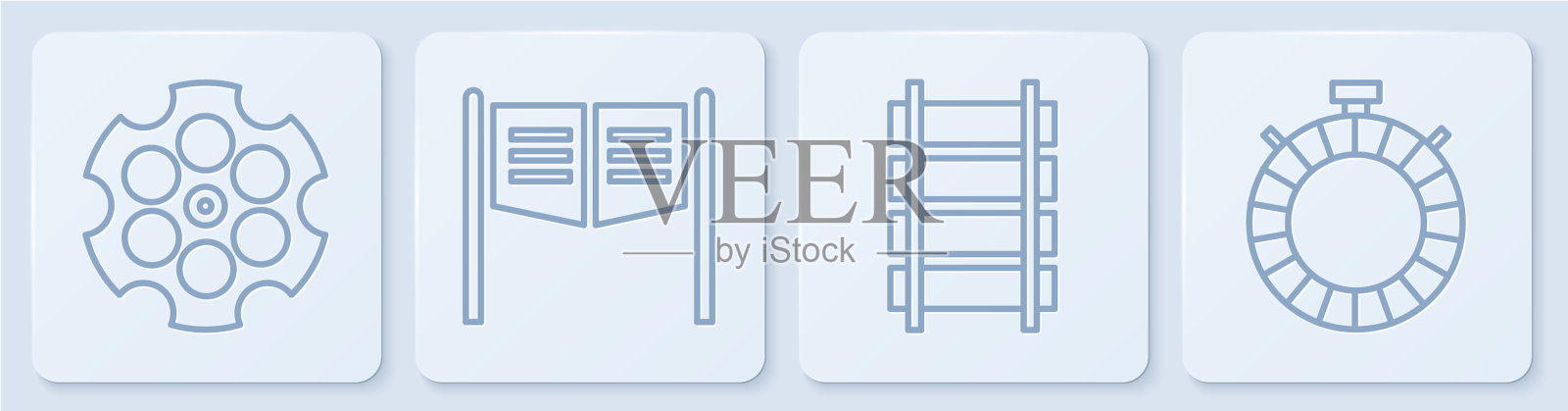 设转轮钢轨铁路图标素材