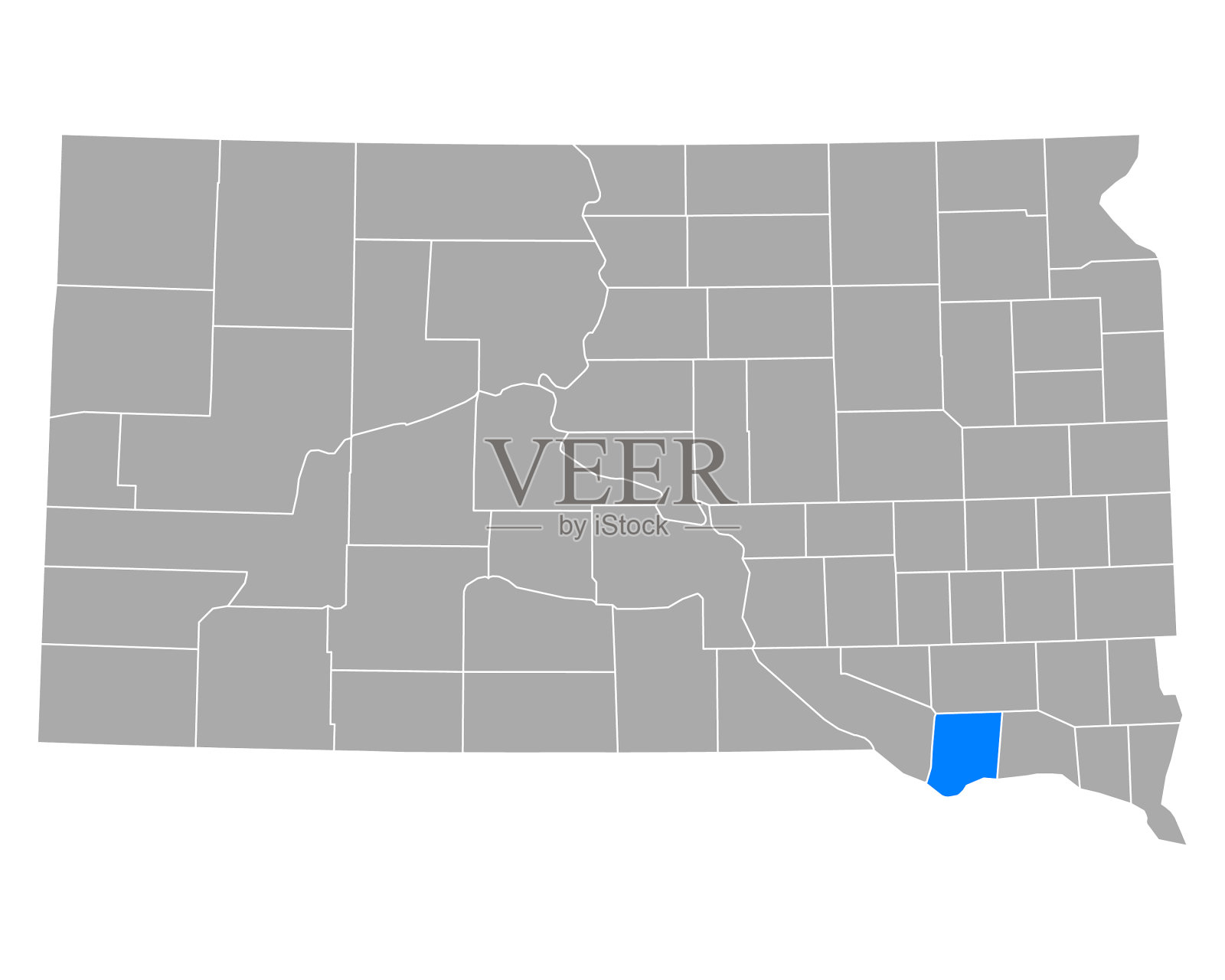 南达科塔的bon homme地图插画图片素材