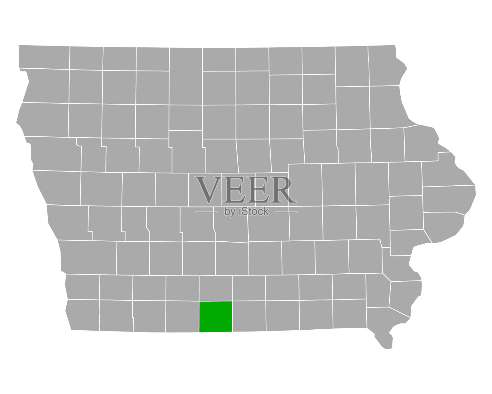 爱荷华州地图插画图片素材