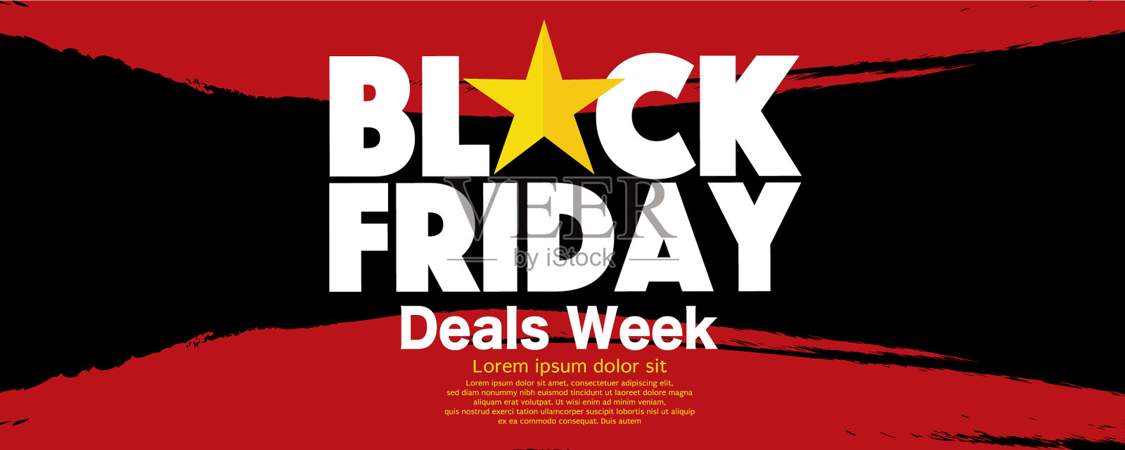 黑色星期五周末特价标语设计元素图片