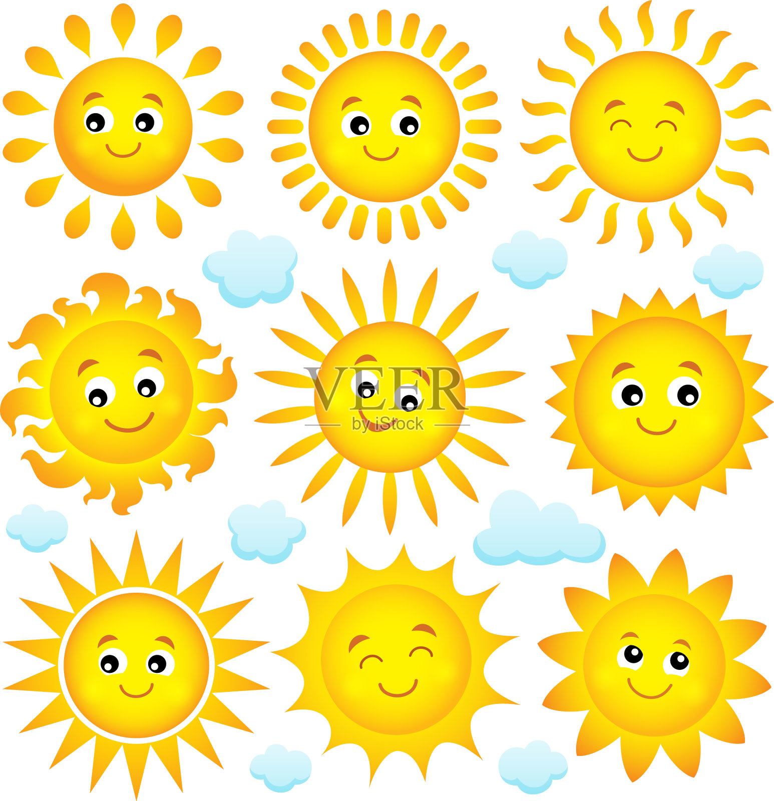 抽象太阳主题集4插画图片素材