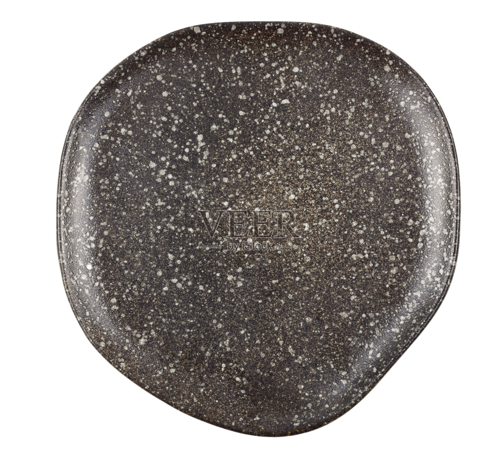 深灰色纹理斑点板孤立在白色上照片摄影图片