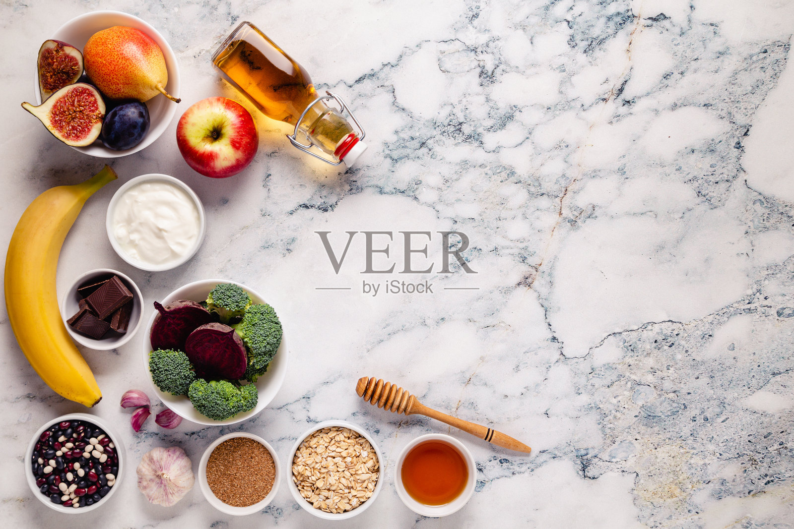 健康肠道的产品。肠道的天然食物。照片摄影图片