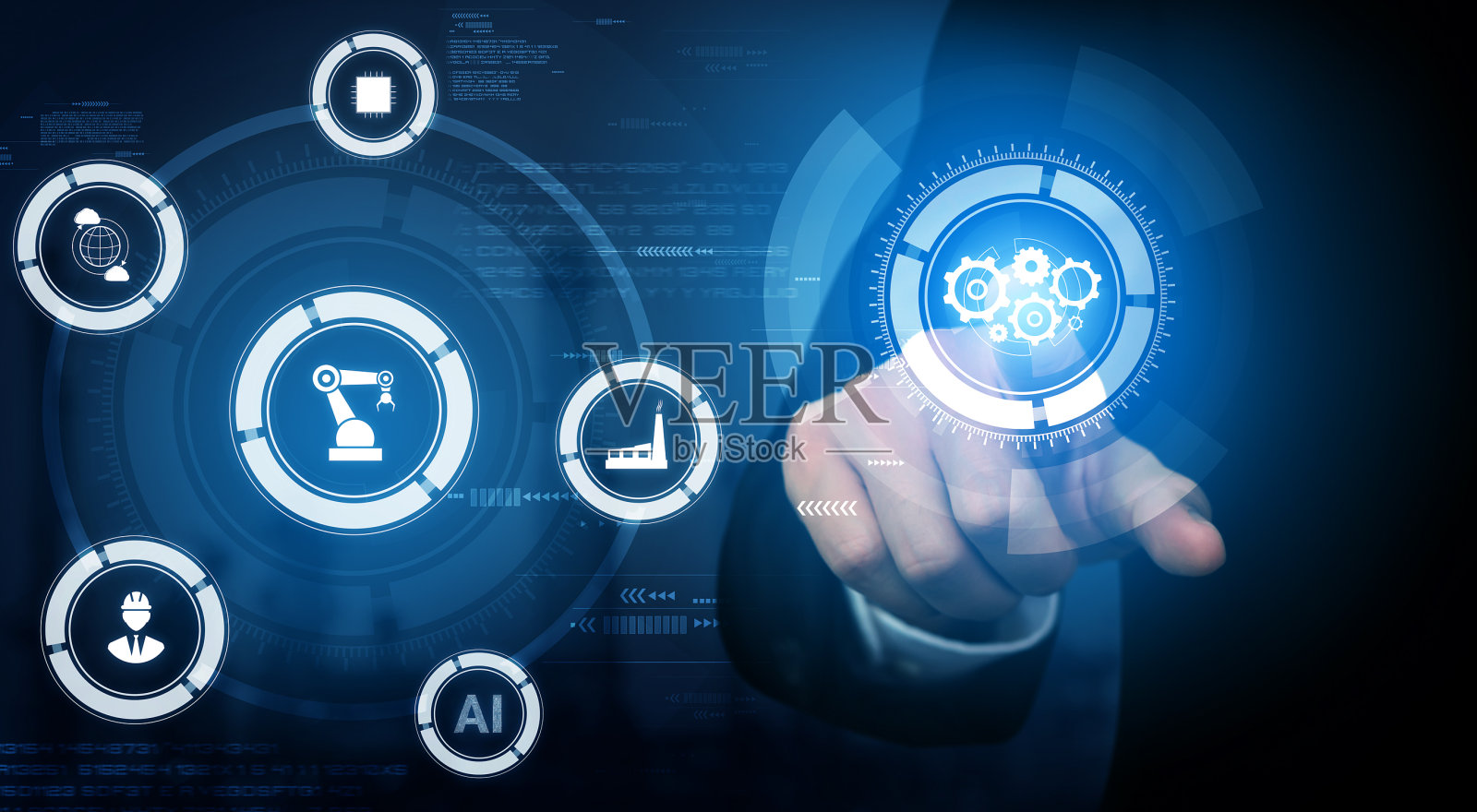 工程技术和工业4.0智能工厂概念照片摄影图片