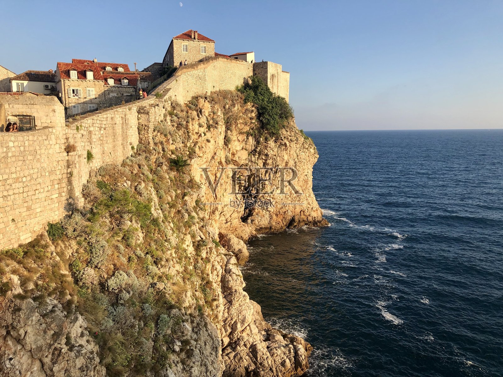 杜布罗夫尼克古城的城墙照片摄影图片