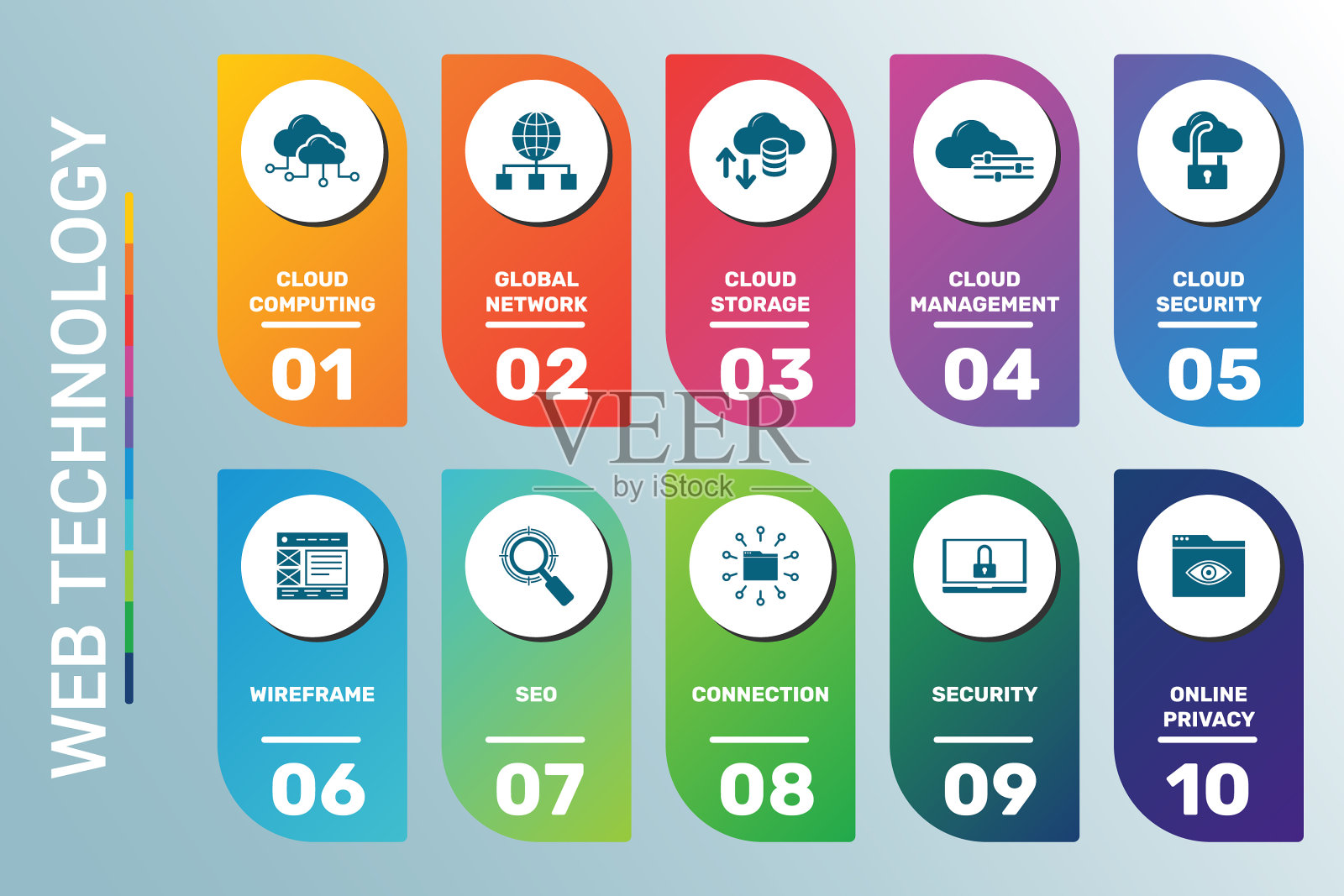 信息图表模板web技术数据插画图片素材