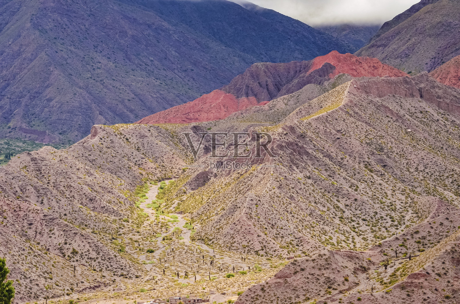 阿根廷Jujuy的Tilcara山谷景观照片摄影图片
