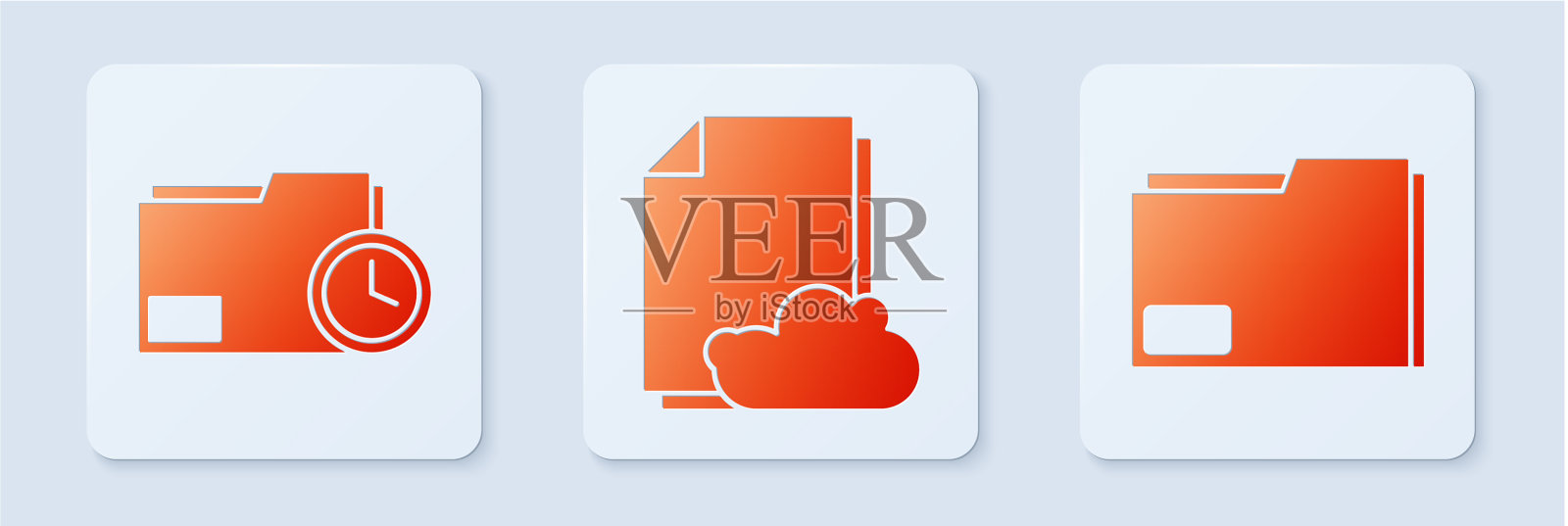 设置云存储文本文档的文档文件夹图标素材