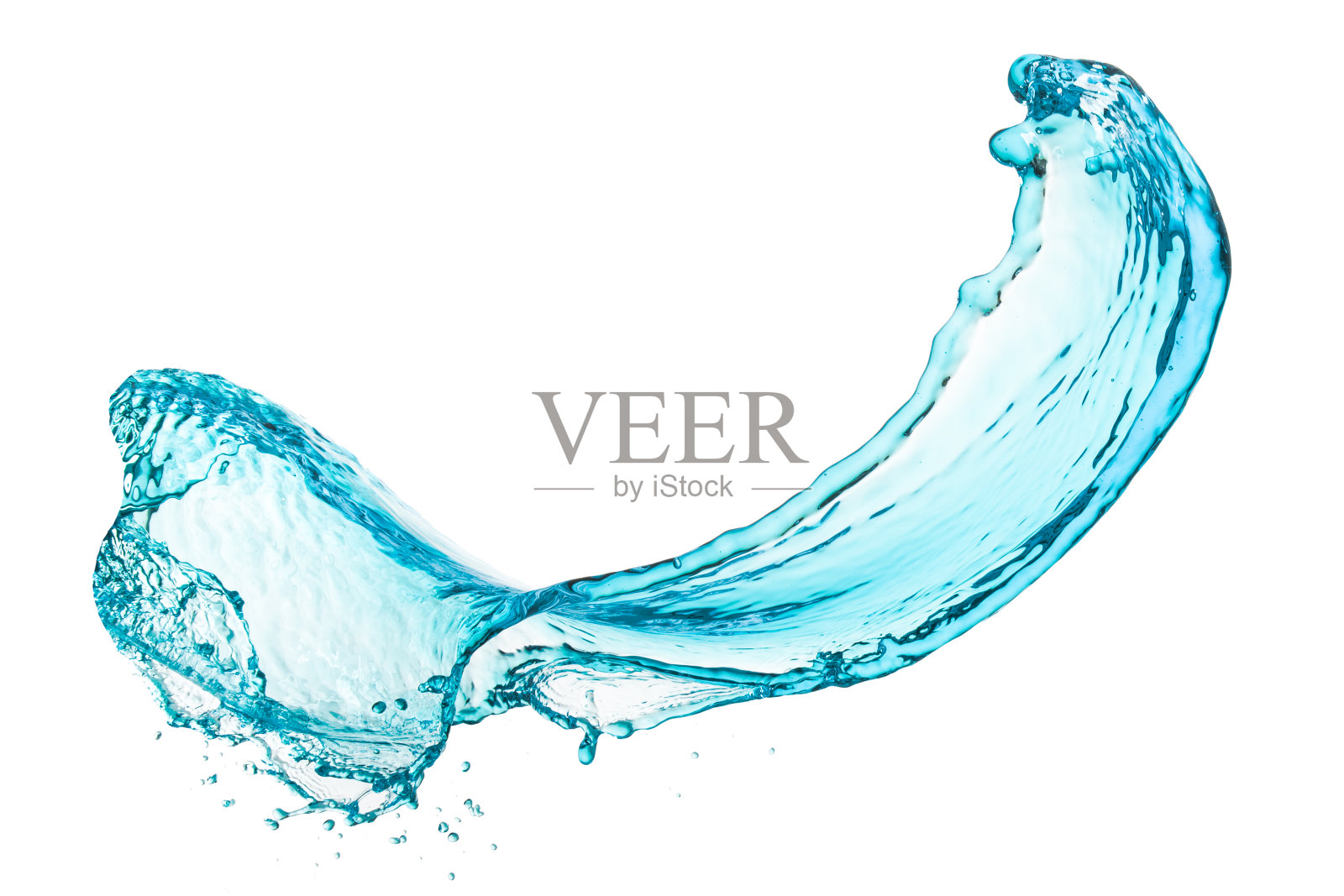 蓝绿色的水溅照片摄影图片