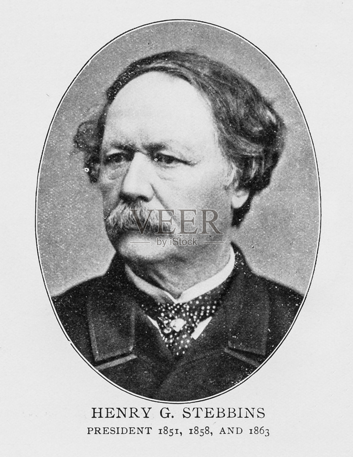 19世纪纽约证券交易所的重要人物肖像:亨利·G·斯特宾斯照片摄影图片