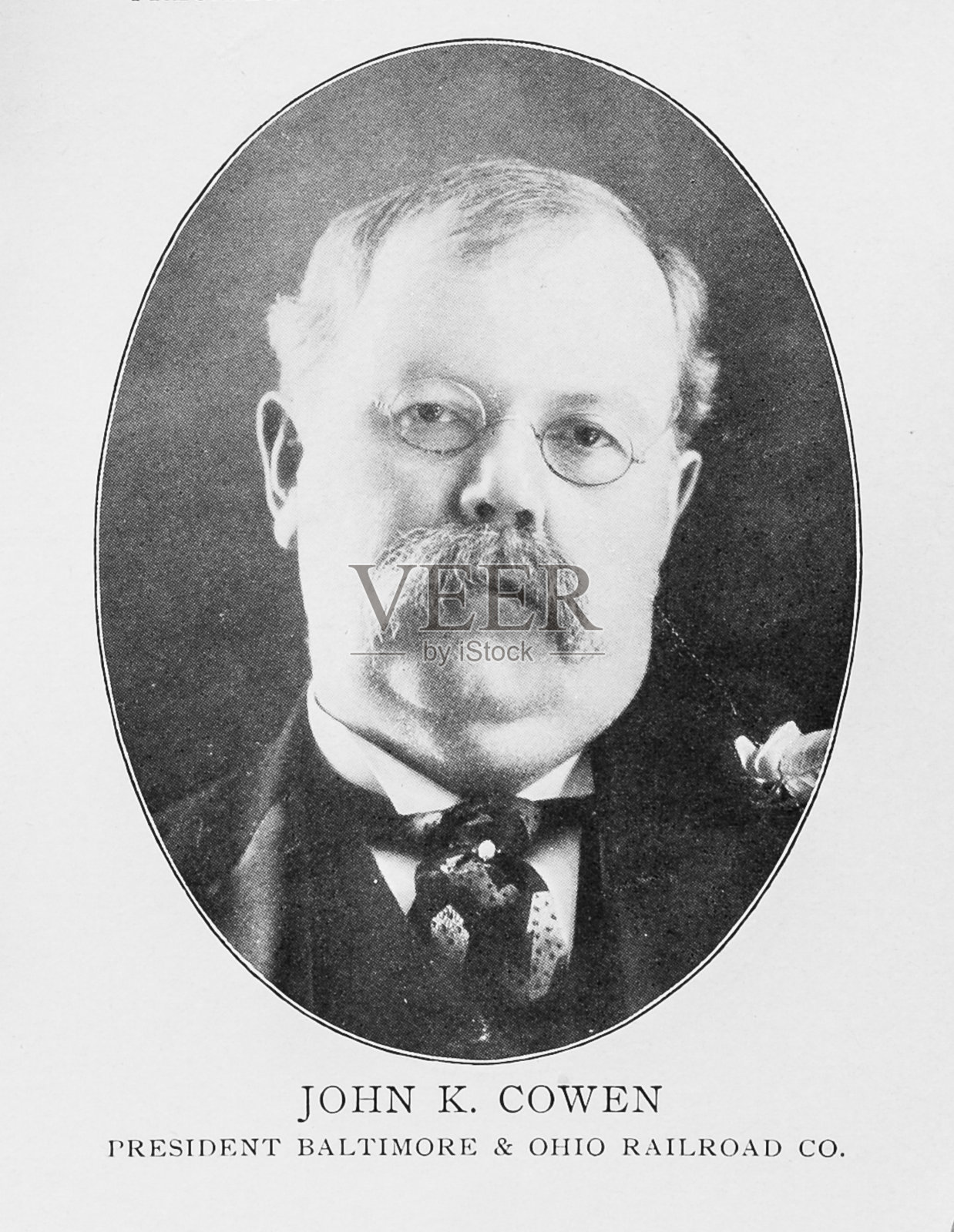 19世纪纽约证券交易所的重要人物肖像:约翰·考恩照片摄影图片