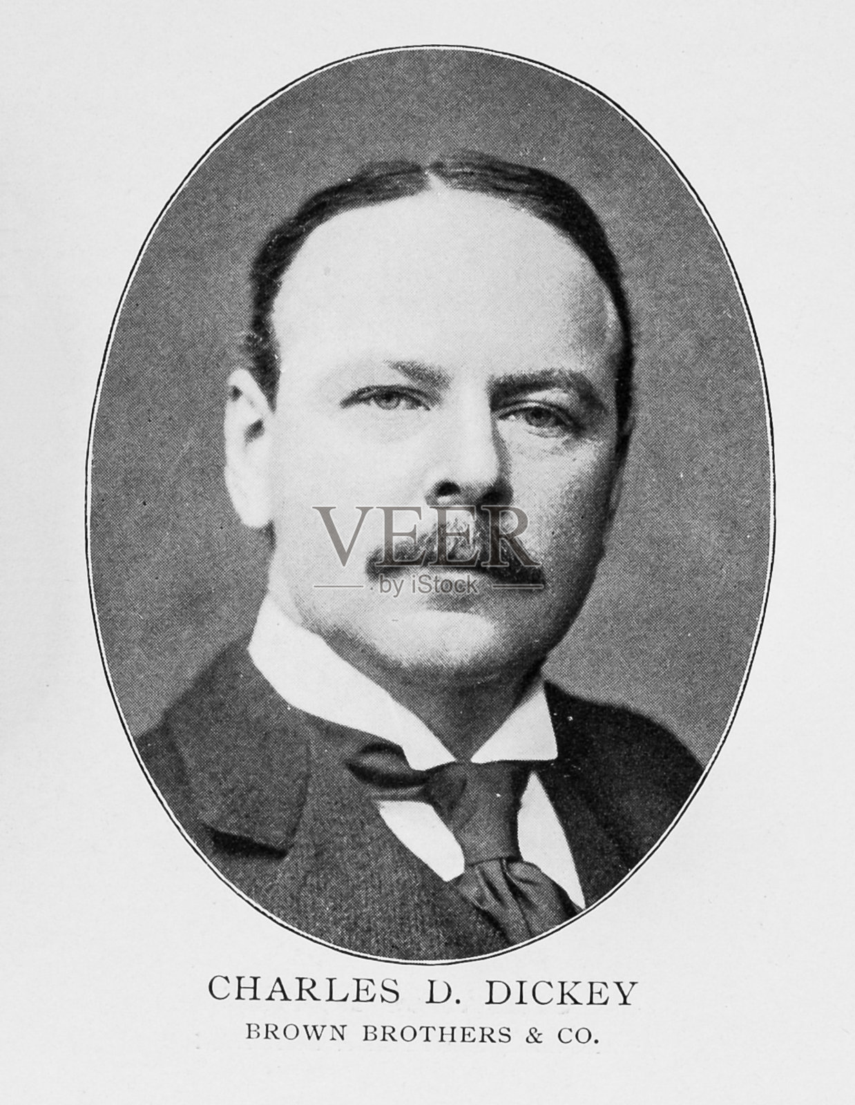 19世纪纽约证券交易所的重要人物肖像:查尔斯·迪基照片摄影图片